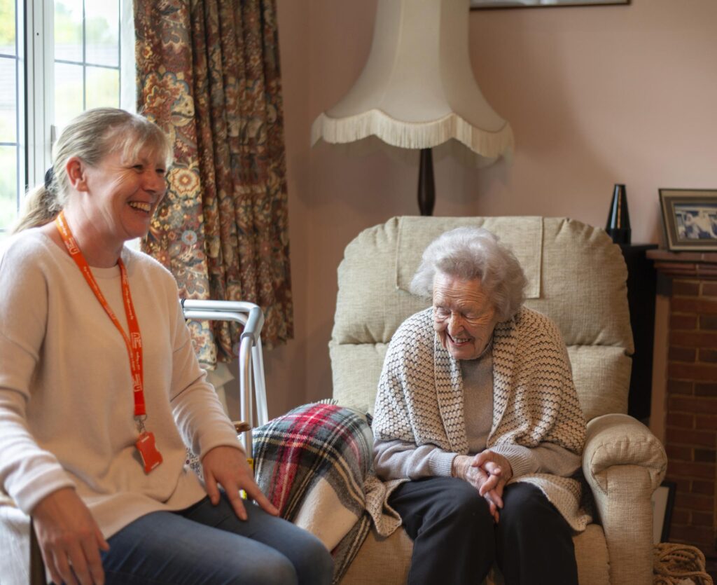 Professional Dementia Care in Tonbridge supporting an elderly person at home with personalised care and companionship.